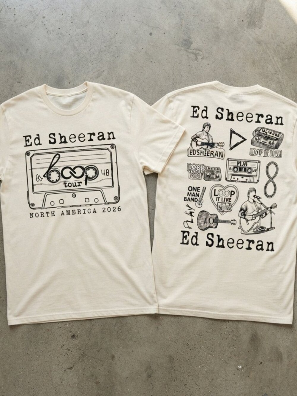 Ed Sheeran Loop Tour North America 2026 Vintage T-Shirt